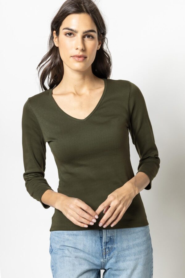 3/4 Sleeve V-Neck - Image 3