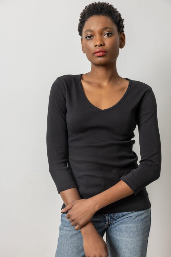 3/4 Sleeve V-Neck - Image 6