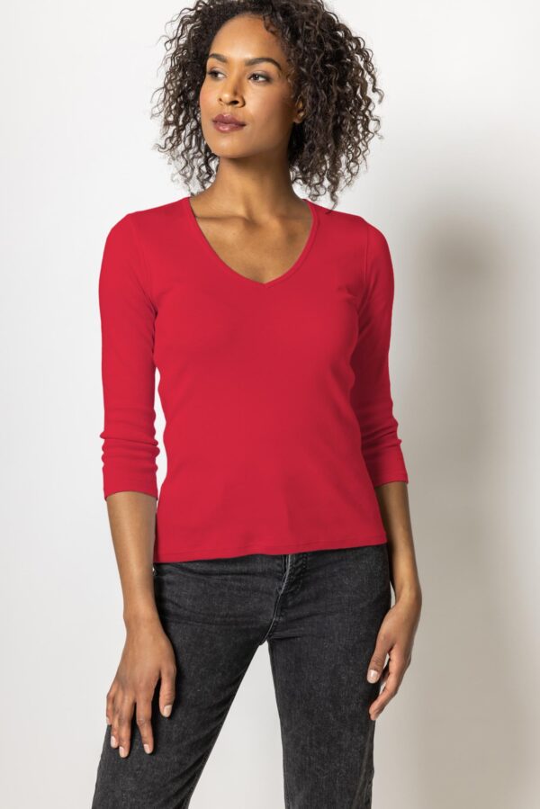 3/4 Sleeve V-Neck - Image 8