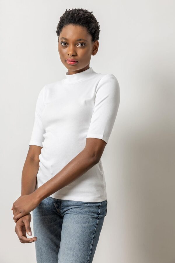 Elbow Sleeve Mock Neck - Image 20