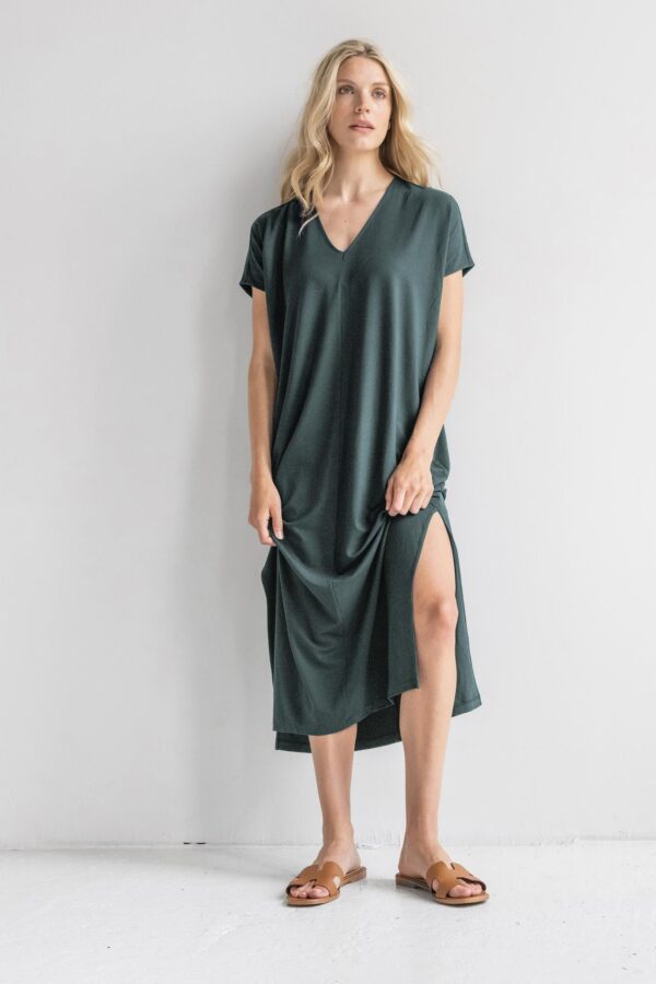 Double V-Neck Maxi Dress - Image 12