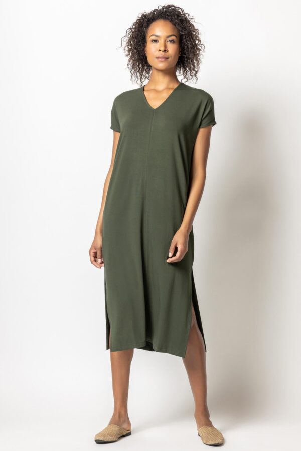 Double V-Neck Maxi Dress - Image 3