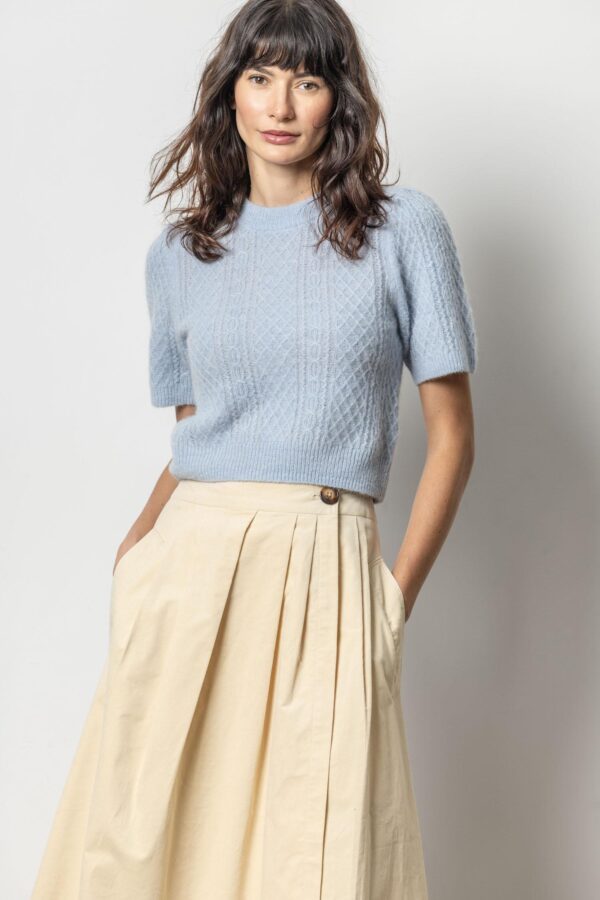 Cropped Cable Sweater - Image 8
