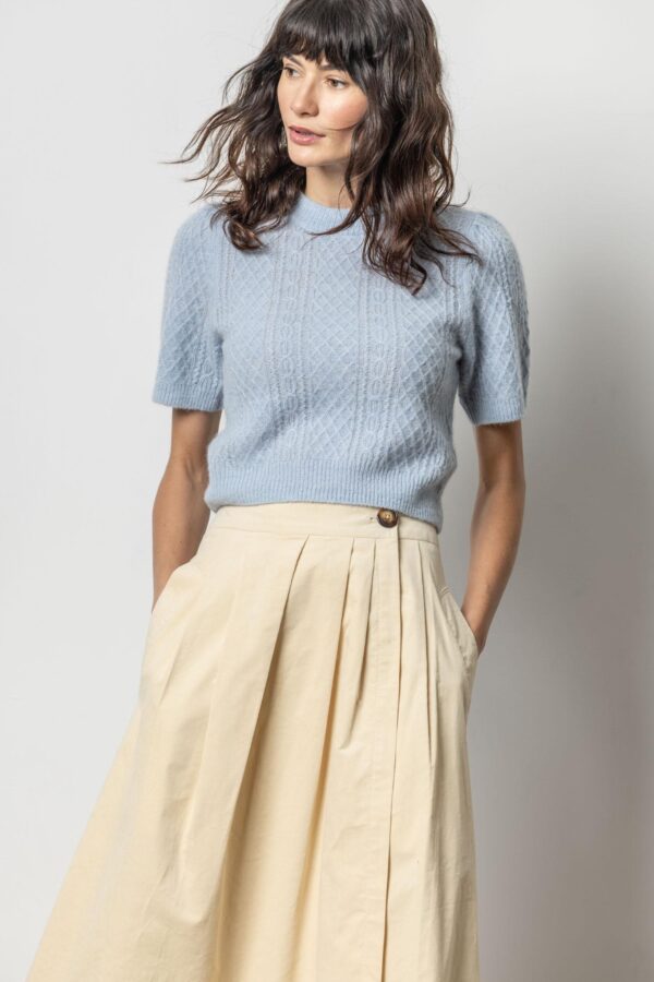 Cropped Cable Sweater - Image 9