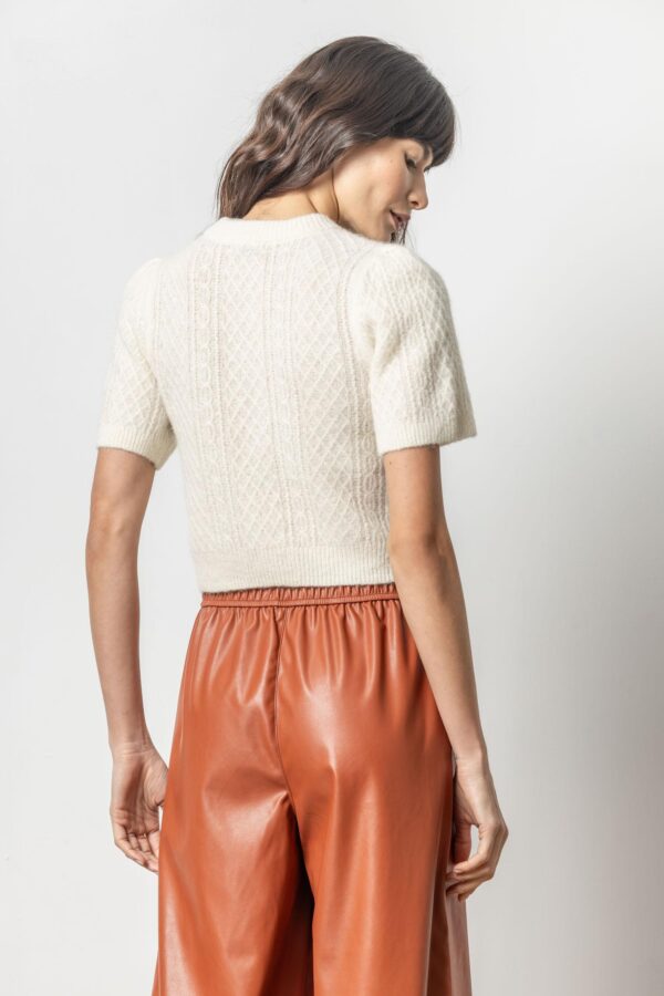 Cropped Cable Sweater - Image 12