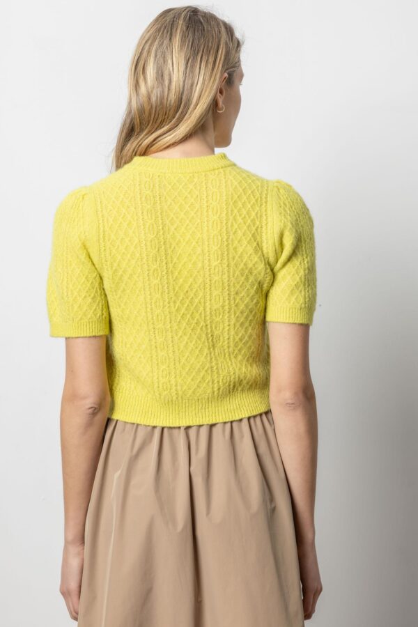 Cropped Cable Sweater - Image 2