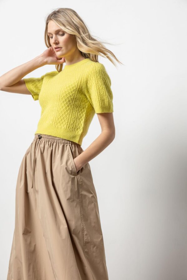 Cropped Cable Sweater - Image 3