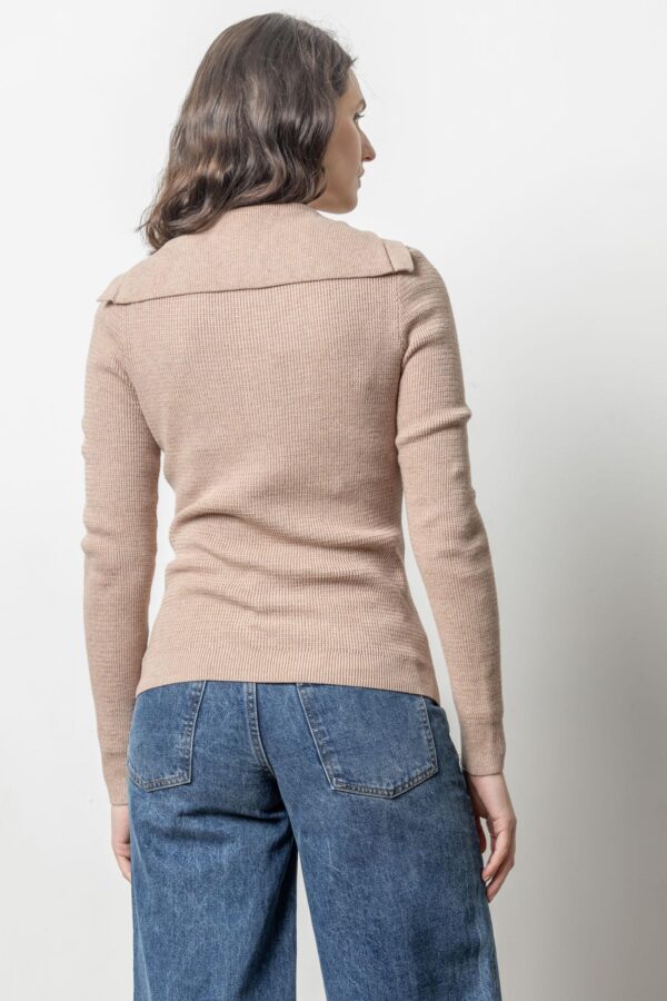 Button Collar Henley Sweater - Image 2