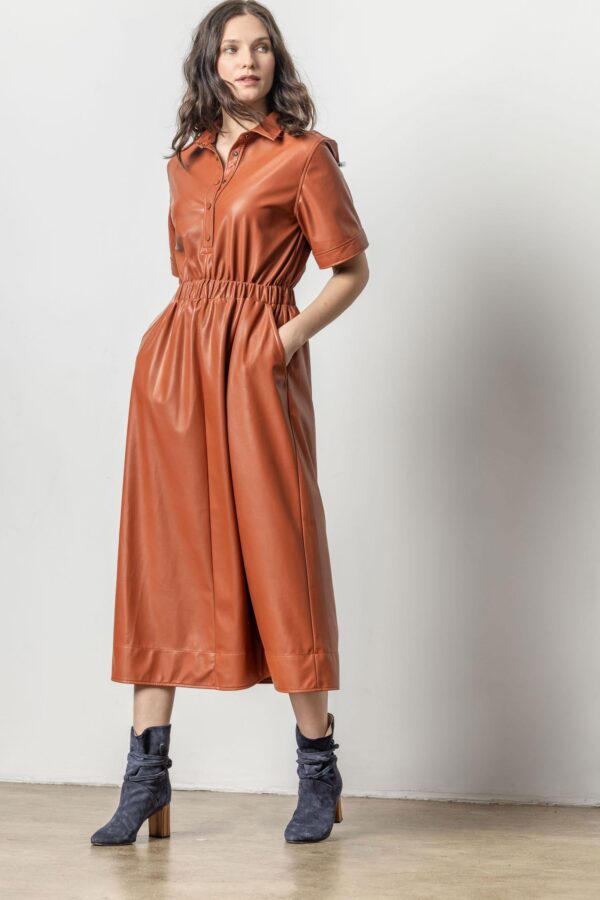 Elastic Waist Short Sleeve Dress - Image 4