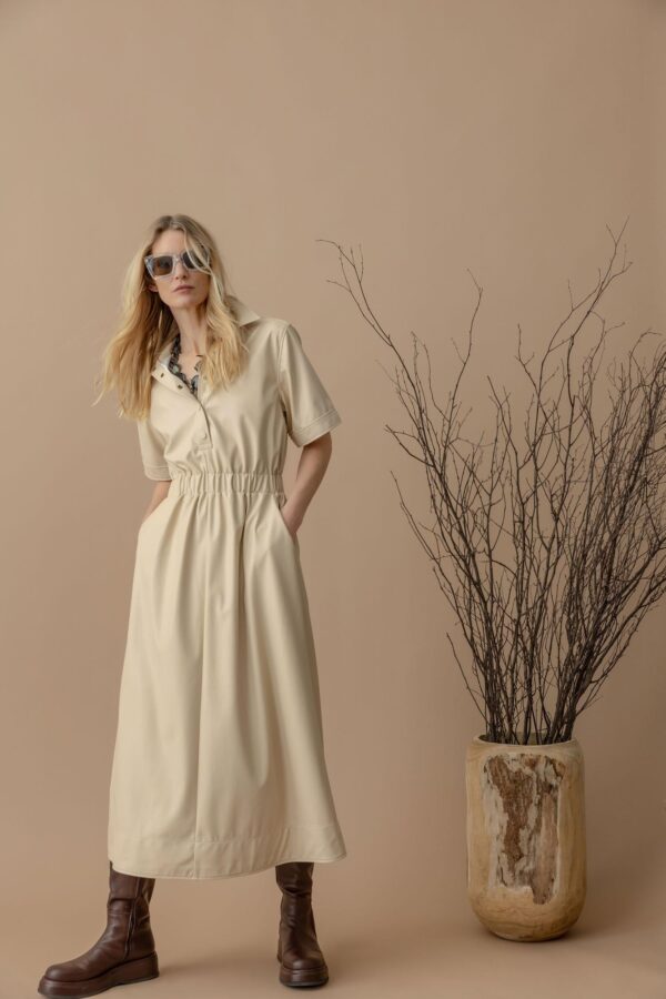 Elastic Waist Short Sleeve Dress - Image 6