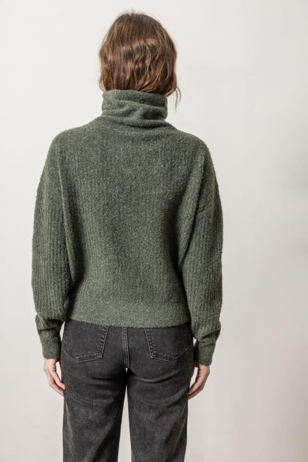 Ribbed Wrap Collar Sweater - Image 2