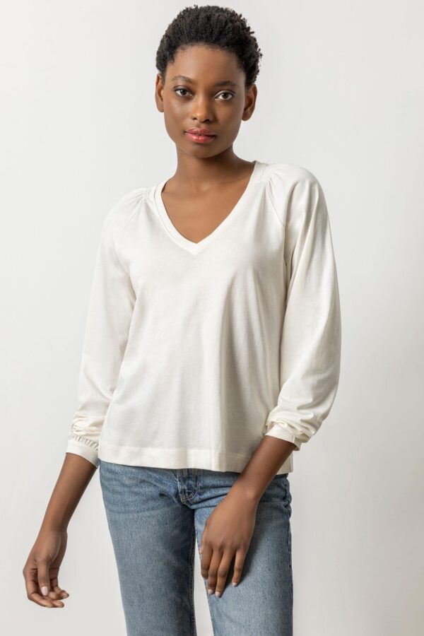 Full Sleeve Smocked V-Neck - Image 7