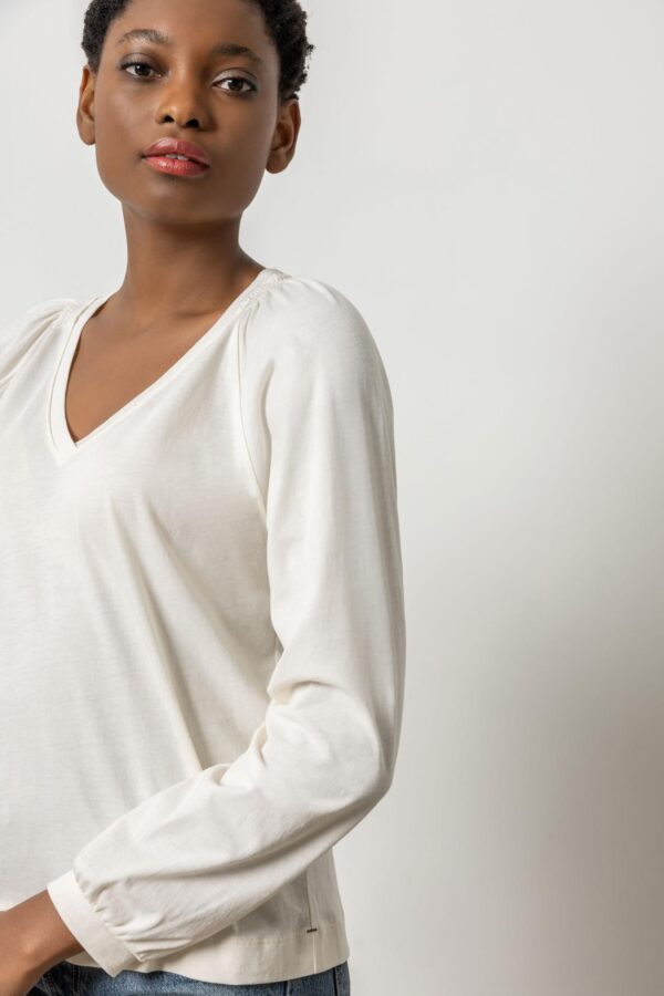 Full Sleeve Smocked V-Neck - Image 8