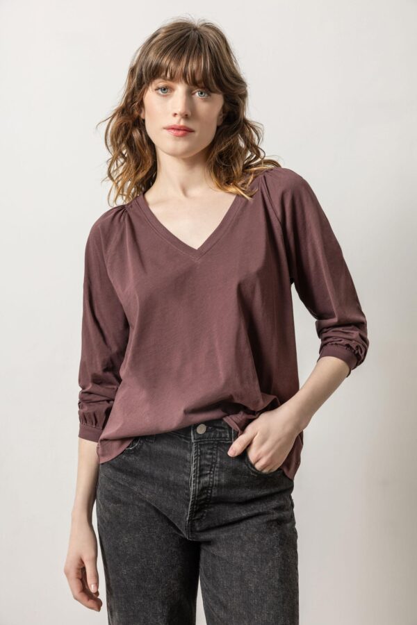 Full Sleeve Smocked V-Neck - Image 3