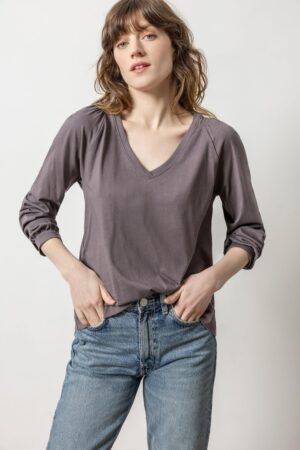 Full Sleeve Smocked V-Neck