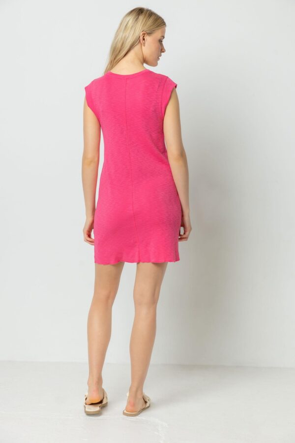 Cap Sleeve V-Neck Dress - Image 11