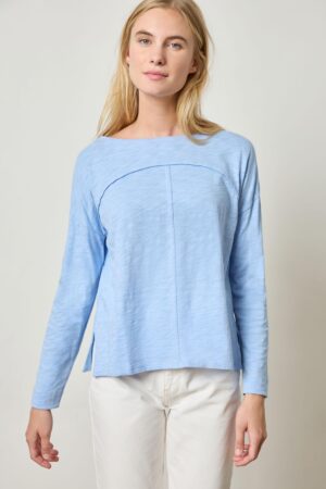 Drop Shoulder Seamed Boatneck