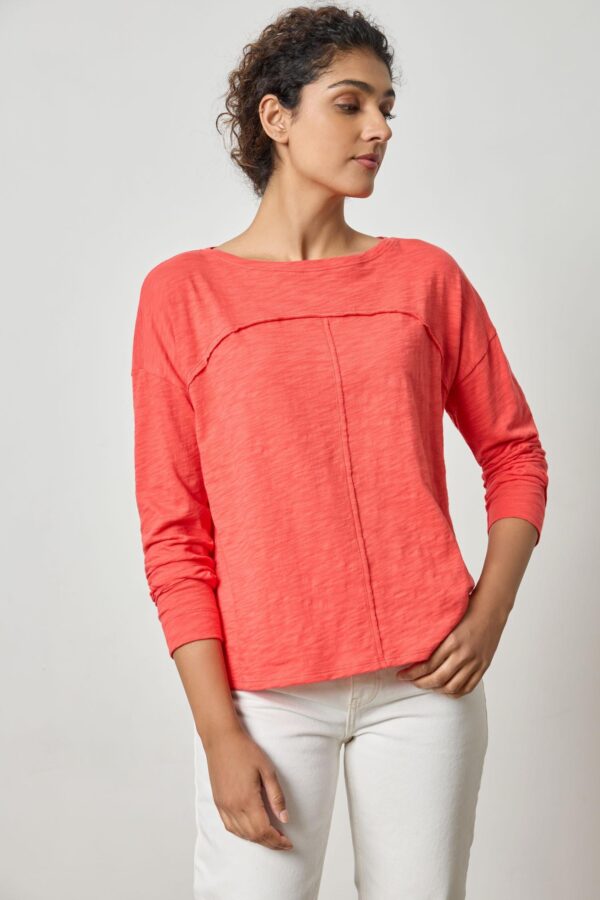 Drop Shoulder Seamed Boatneck - Image 5