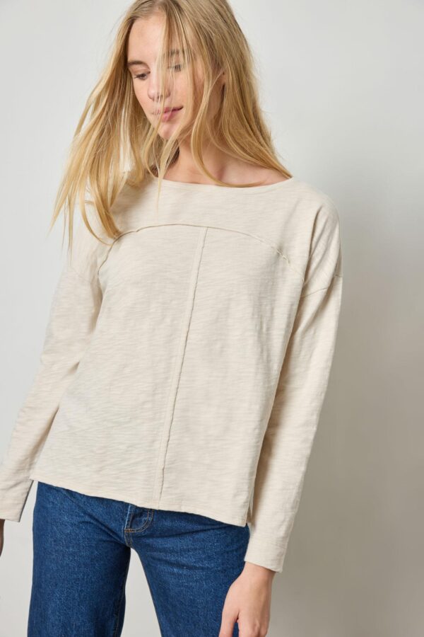 Drop Shoulder Seamed Boatneck - Image 3