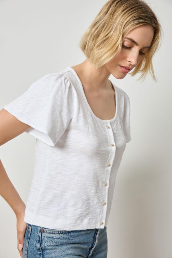 Button Front Flutter Sleeve - Image 9
