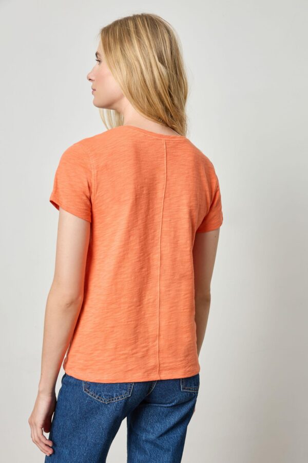 Short Sleeve Back Seam V-Neck - Image 4