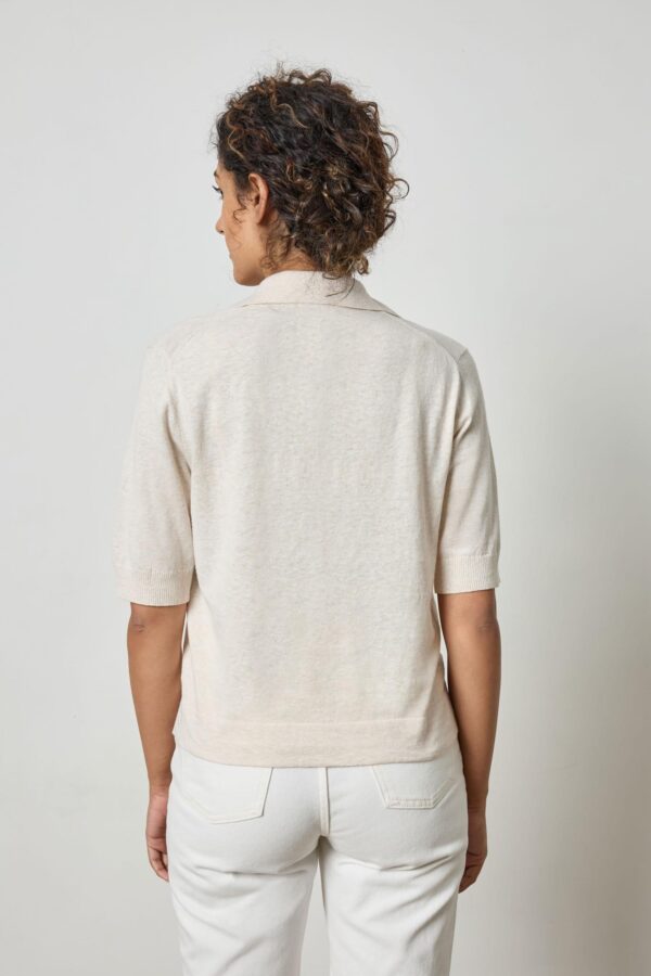 Elbow Sleeve Polo Sweater - Image 6