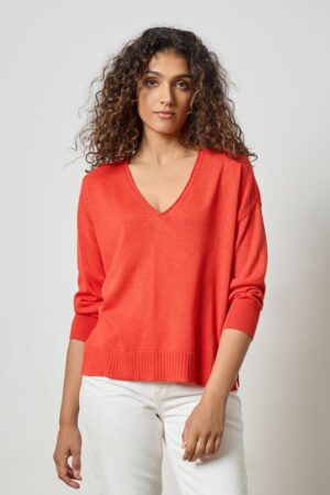 3/4 Sleeve Drop Shoulder Sweater