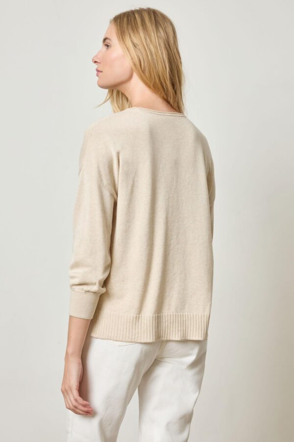 3/4 Sleeve Drop Shoulder Sweater - Image 4