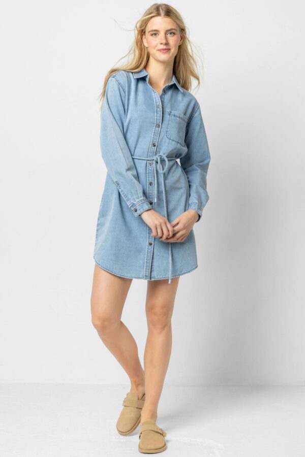 Denim Shirt Dress - Image 2