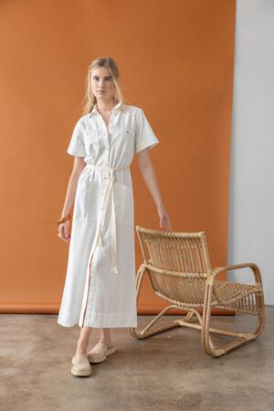 Short Sleeve Maxi Shirt Dress