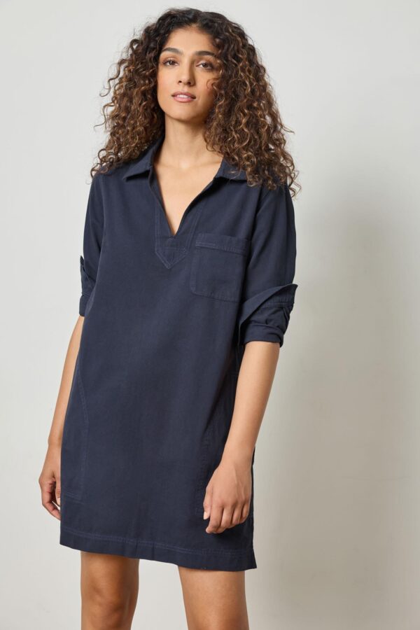 Split Neck Collared Dress - Image 9
