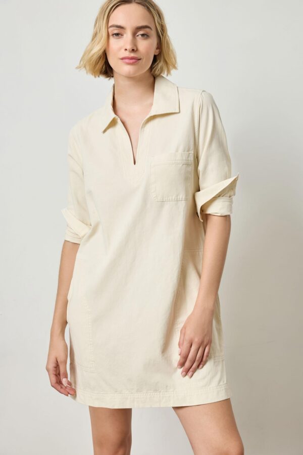 Split Neck Collared Dress - Image 4