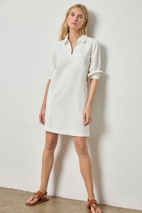 Split Neck Collared Dress - Image 6