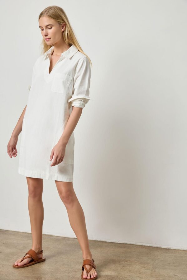 Split Neck Collared Dress - Image 7