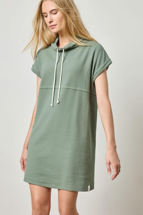 Roll Sleeve Seamed Dress - Image 2