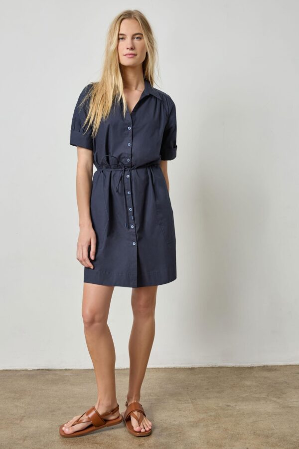 Shirred Sleeve Shirt Dress - Image 3