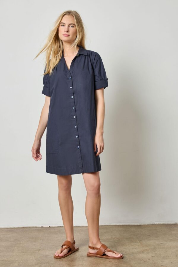 Shirred Sleeve Shirt Dress - Image 5