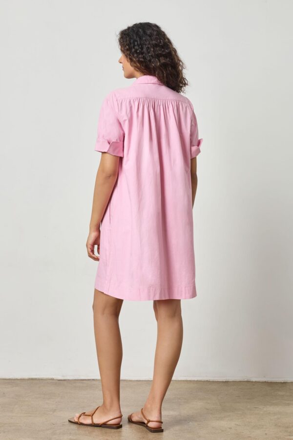 Shirred Sleeve Shirt Dress - Image 2