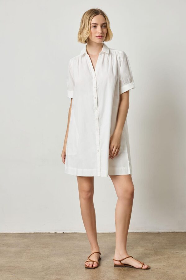 Shirred Sleeve Shirt Dress - Image 8