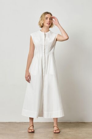 Sleeveless Seamed Maxi Dress