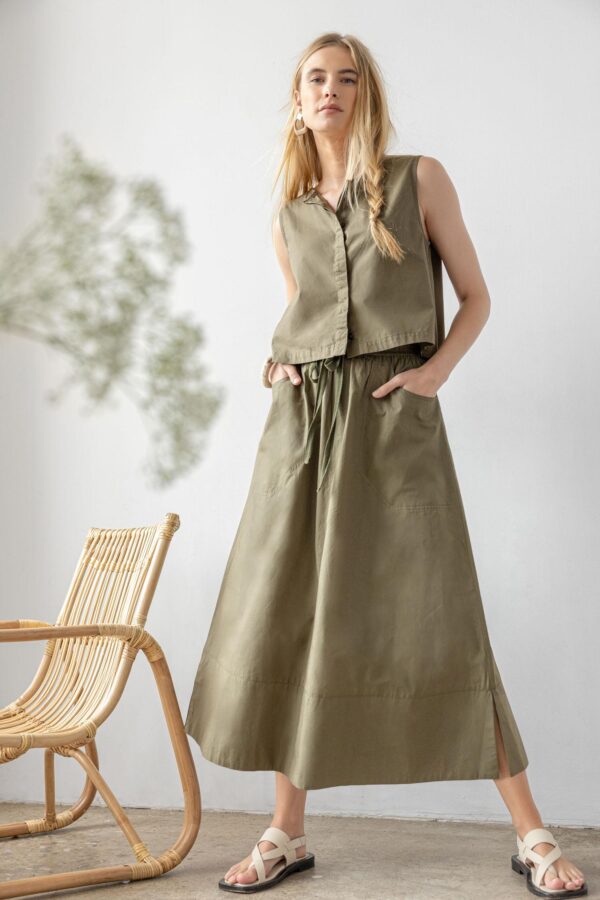 Long Poplin Skirt - Image 8