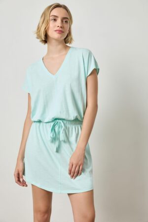 Elastic Waist V-Neck Dress