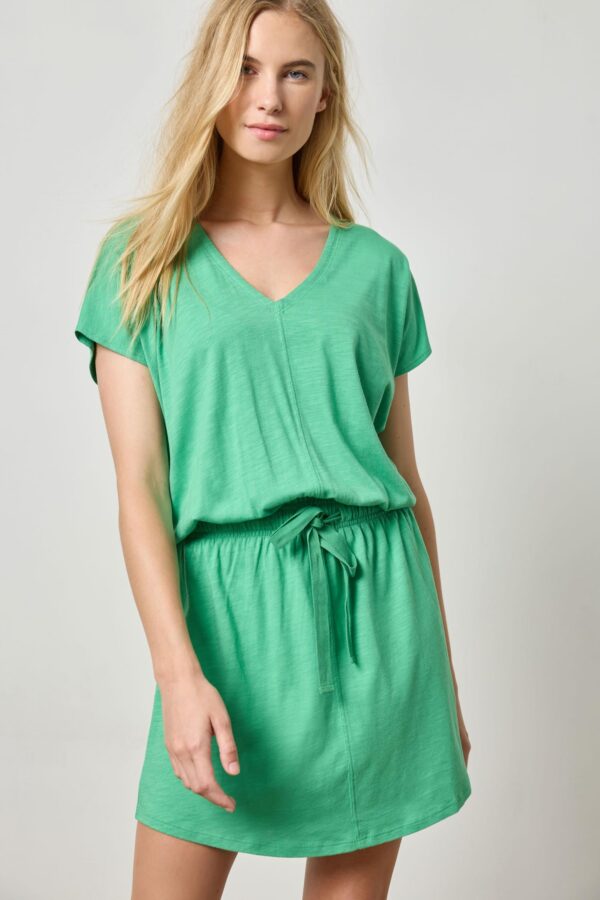 Elastic Waist V-Neck Dress - Image 7
