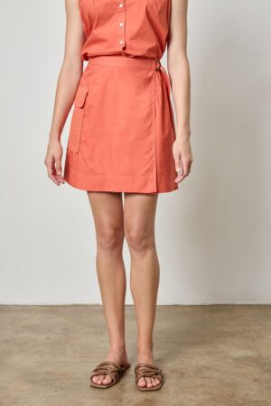 Eyelet Pocket Wrap Skirt
