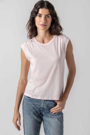 Shirred Shoulder Tee