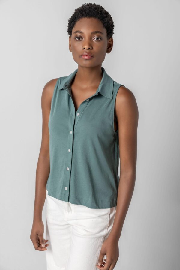 Sleeveless Button Down - Image 8