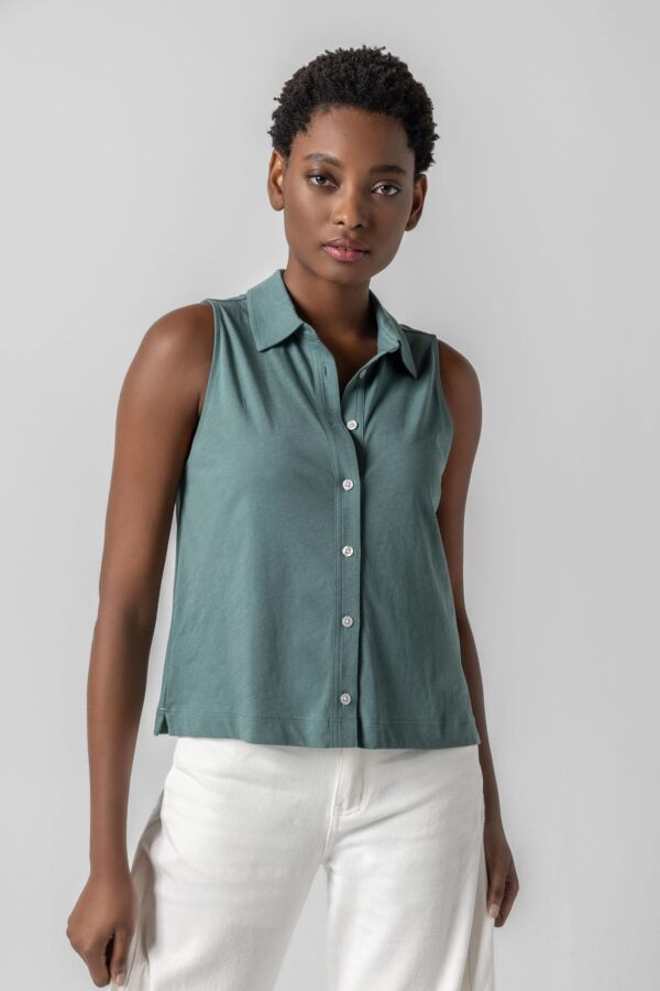 Sleeveless Button Down - Image 10