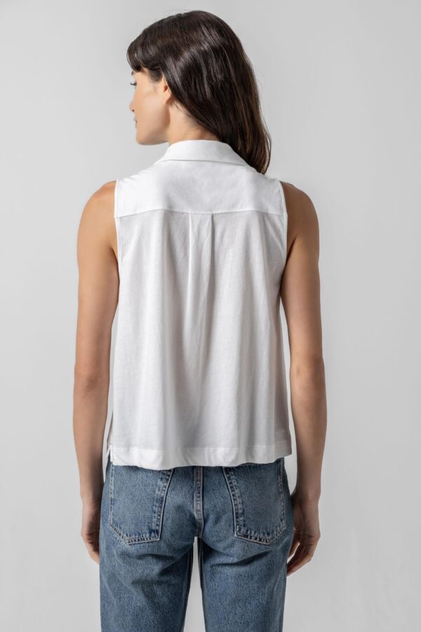 Sleeveless Button Down - Image 4