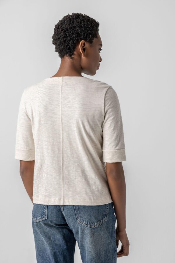 Cuffed Sleeve Split Neck - Image 2