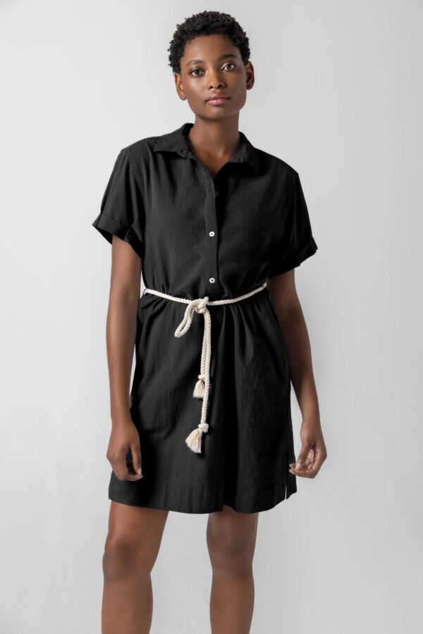 Half Placket Shirt Dress - Image 5